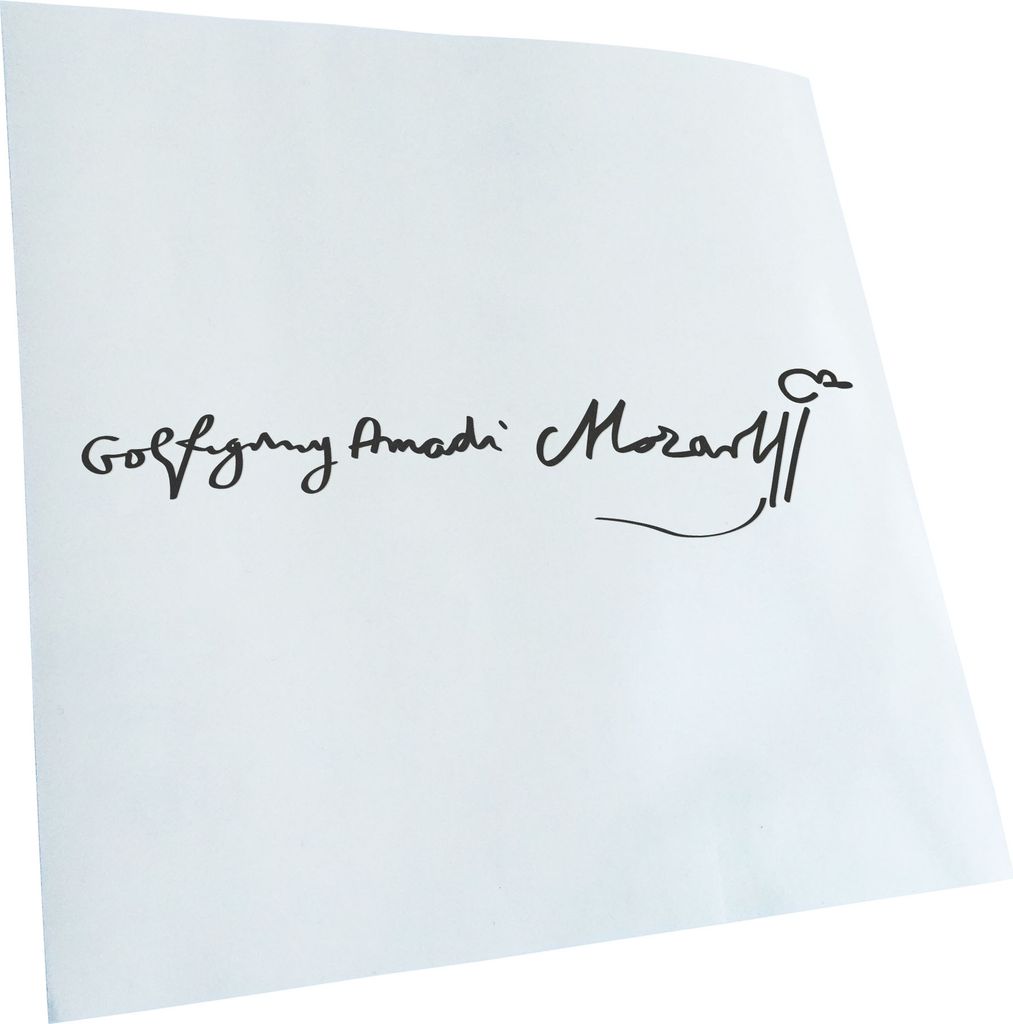 Kiwistar - Autoaufkleber - Wolfgang Amadeus Mozart - Dunkelgrau - 24x5cm - Aufkleber für Auto, Laptop, Fahrrad, LKW, Motorrad mehrfarbig JDM Decal...