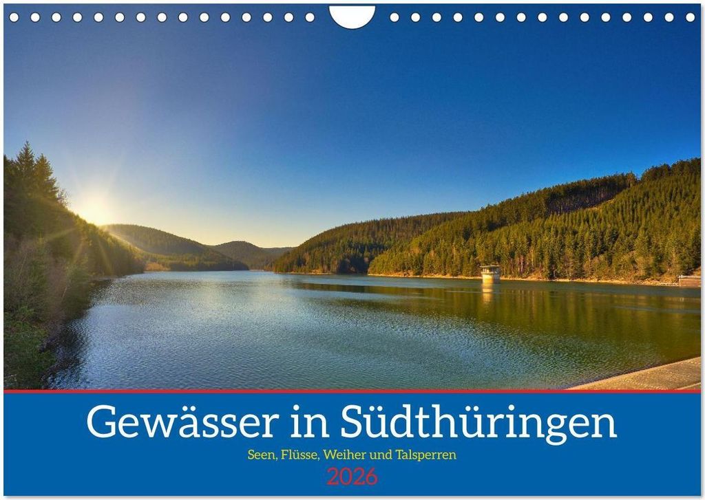 Gewässer in Südthüringen (Wandkalender 2026 DIN A4 quer), CALVENDO Monatskalender