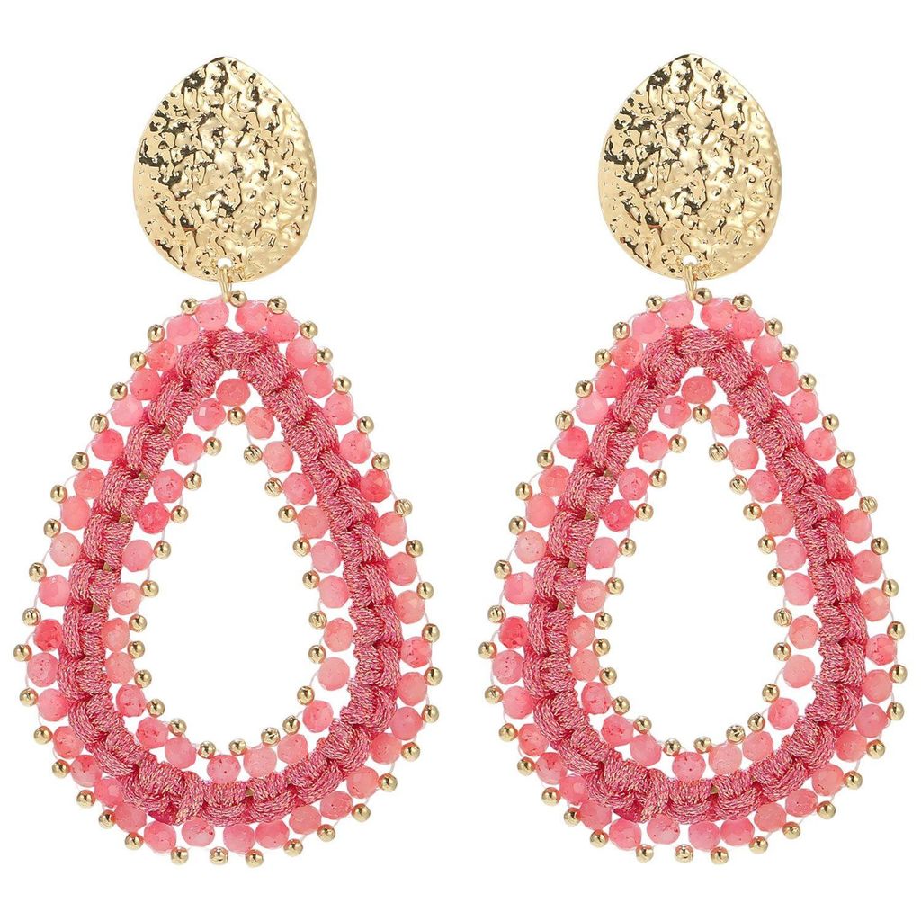 Damen Boho Ohrringe Hängend, Elegant Damen Schmuck, Rosa