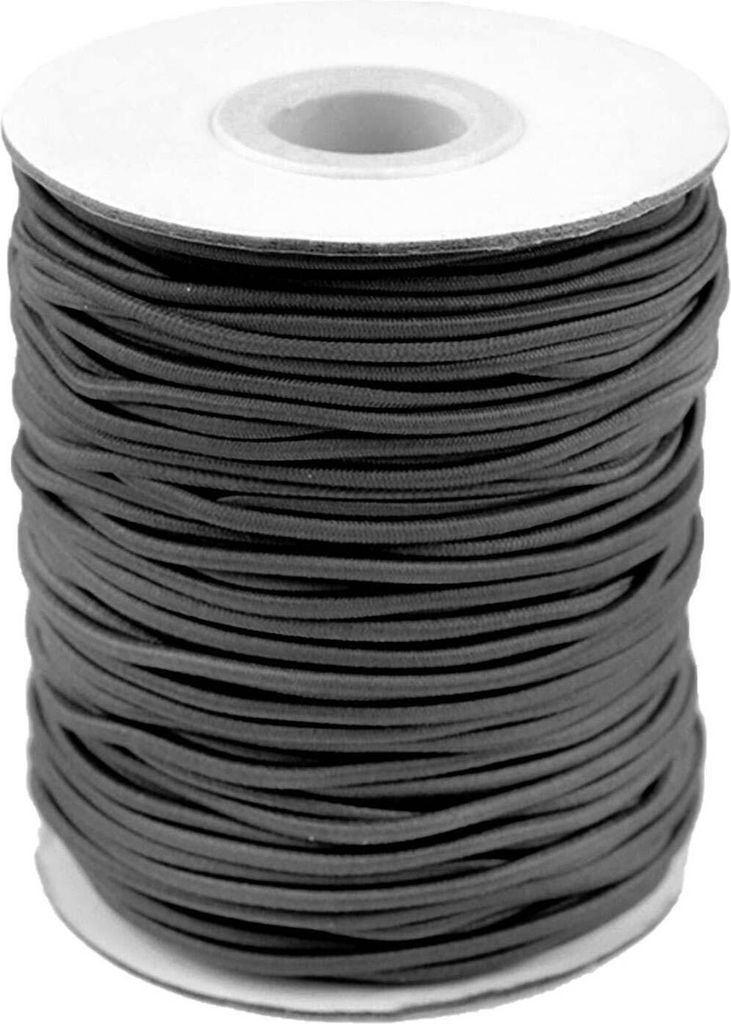 50m Spule Gummikordel Gummischnur 2mm Bekleidungsgummi Hutgummi, 29 Farben