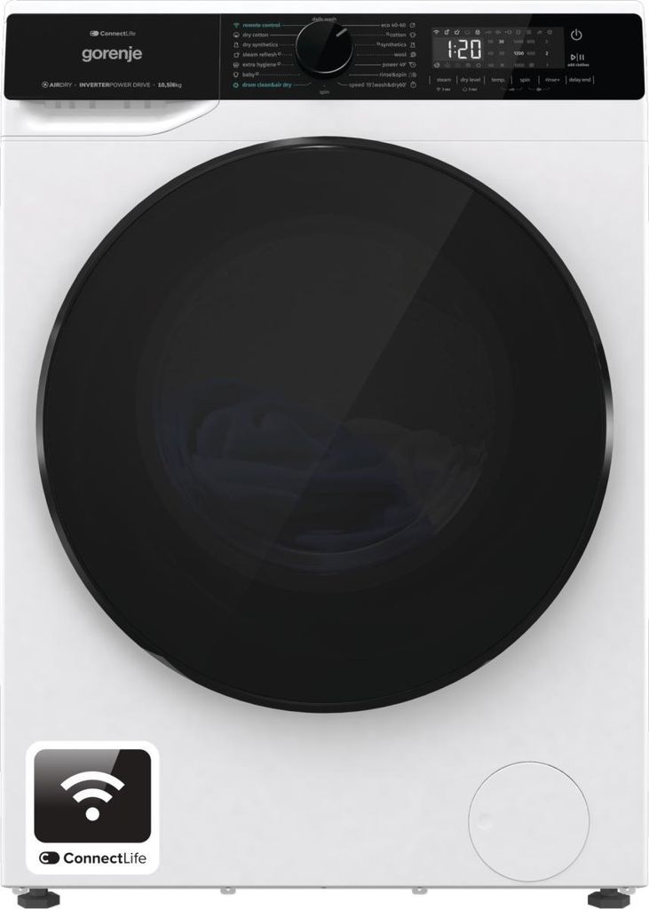 Gorenje Waschmaschine mit Trockner | WD2PA1X64ADW | /D | Frontlader | Waschkapazität 10,5 kg | 1400 U/min | Tiefe 59 cm | Breite 60 cm | Display |...