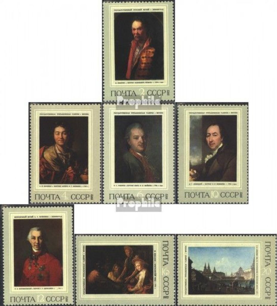 Briefmarken Sowjetunion 1972 Mi 4011-4017 (kompl.Ausg.) postfrisch Russische Malerei