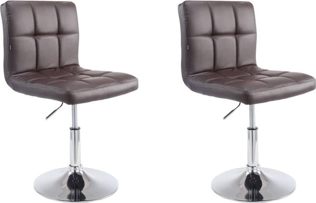 2-teiliges Liegen-Set – s Kunstleder – verstellbarer Rahmen in Chromoptik | Farbe: Braun