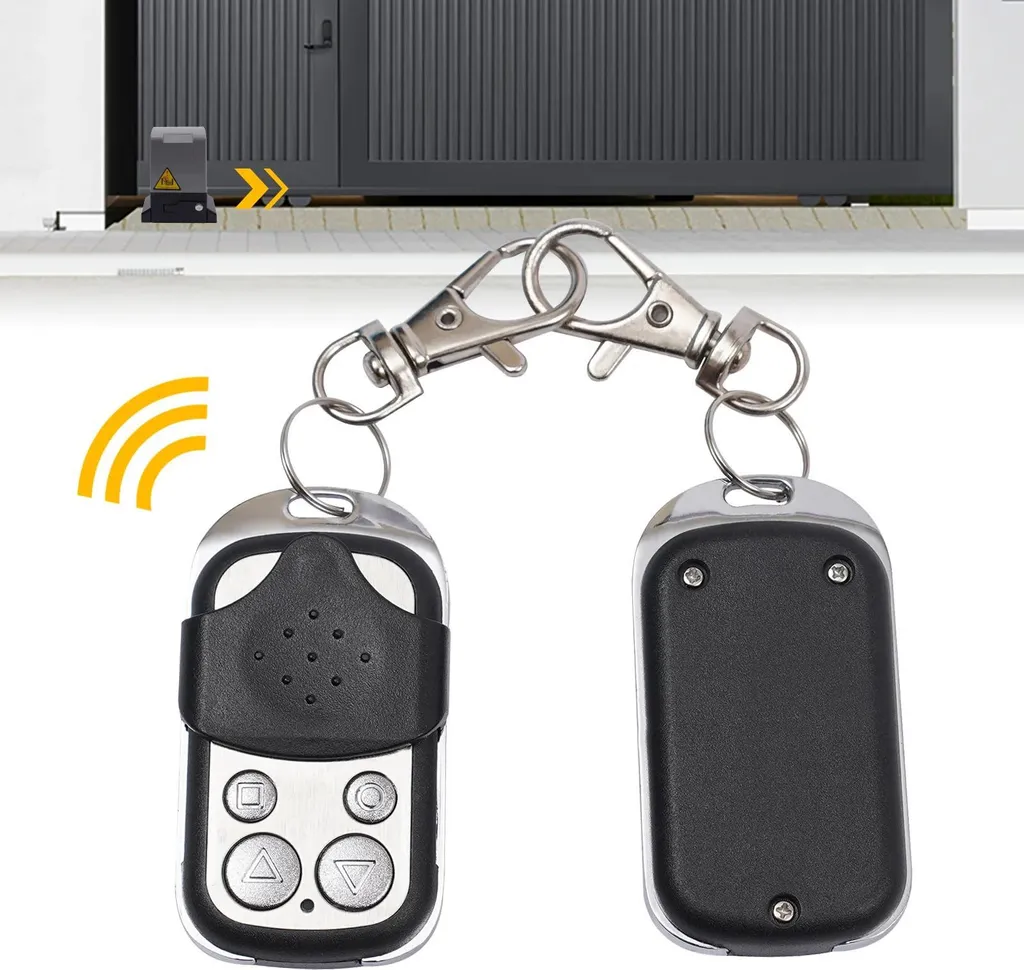 Télécommande garage 433 MHz EV-1527 : lot de 2 bips pour remplacement noir