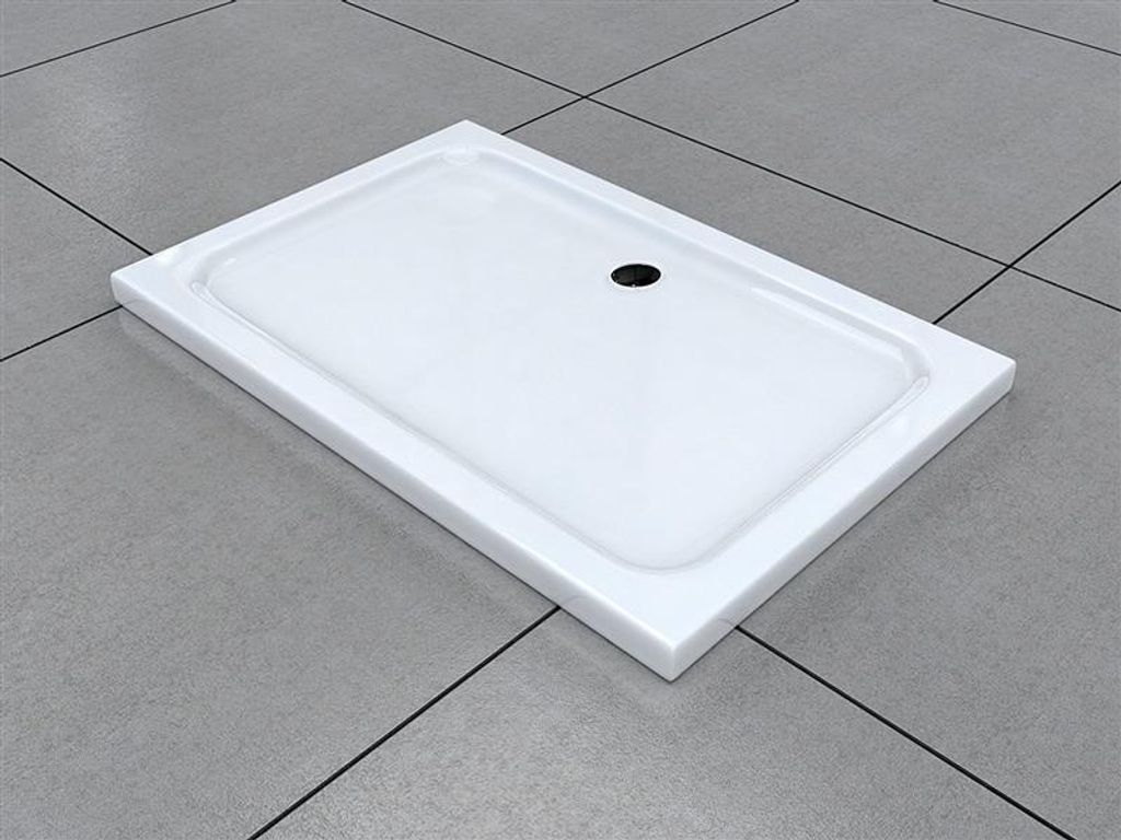 BuyLando 140x90 cm Duschtasse – Flache Acryl Duschwanne  –  Produktbild 