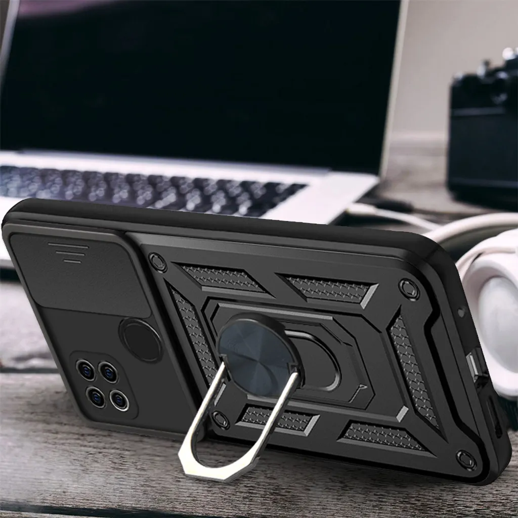 Cover Xiaomi Redmi 9C Antiurto: Supporto Auto e Copri Obiettivo Slide - 7