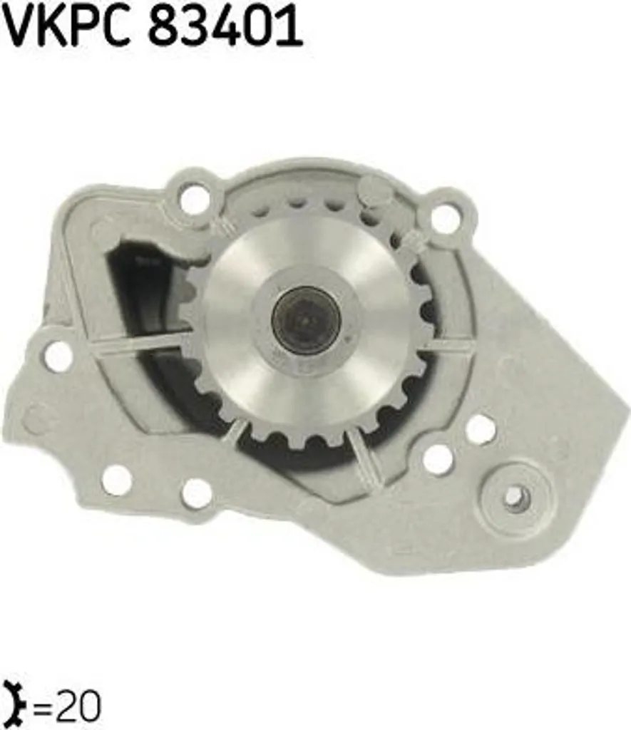 Pompe à eau SKF VKPC 83401 haute durabilité pour Peugeot 205 et 309
