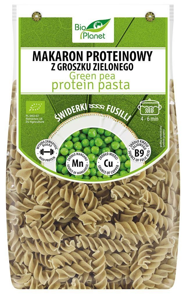 MAKARON PROTEINOWY (Z GROSZKU ZIELONEGO) ŚWIDERKI BIO 250 g - BIO PLANET