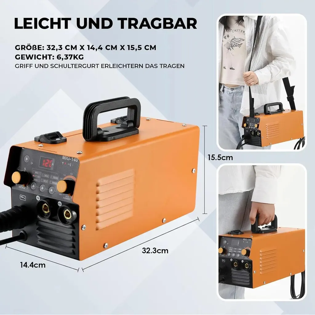 Poste à souder léger 140A design portable - Fil 0,8 mm et format compact