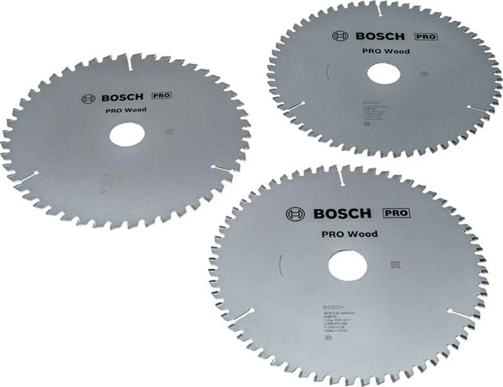 Équipement pour menuisier : Lot de 3 lames 216 mm Pro Wood pour le bois