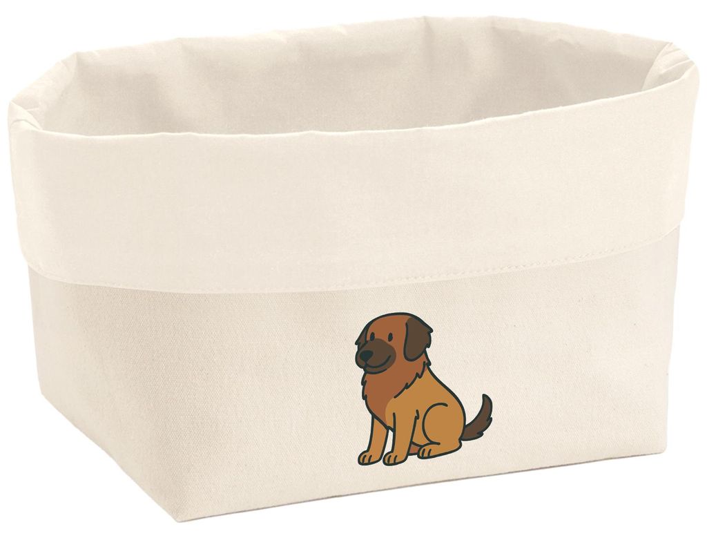 Huuraa Organizer Leonberger Comic Leo 3 Liter Medium Canvas Baumwolle Utensilo Geschenkidee