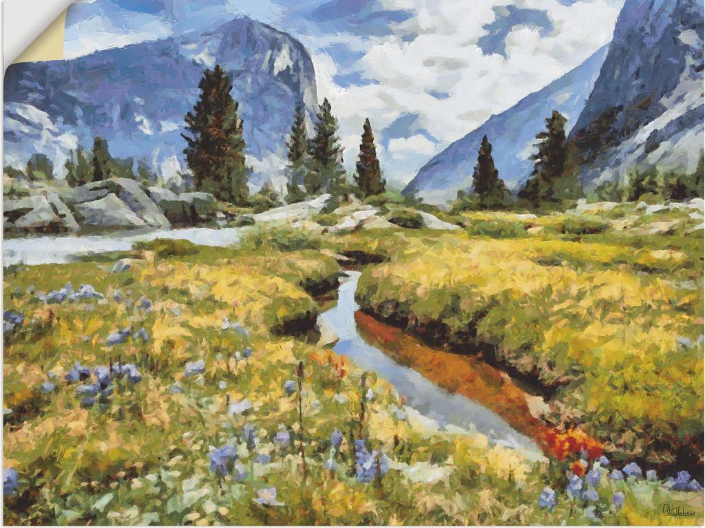 ARTland Wandbild, selbstklebend Yosemite Nationalpark Größe: 80x60 cm