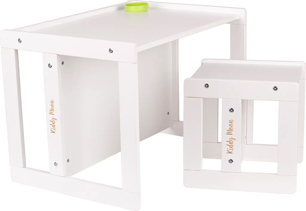 Ensemble de Meubles pour Enfants Table et Banc en Bois Blanc Durable