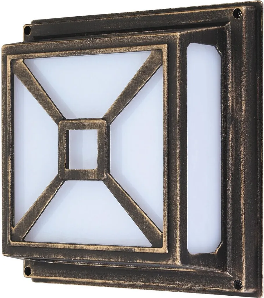 Plafonnier rond en verre et métal or antique pour éclairage intérieur E27