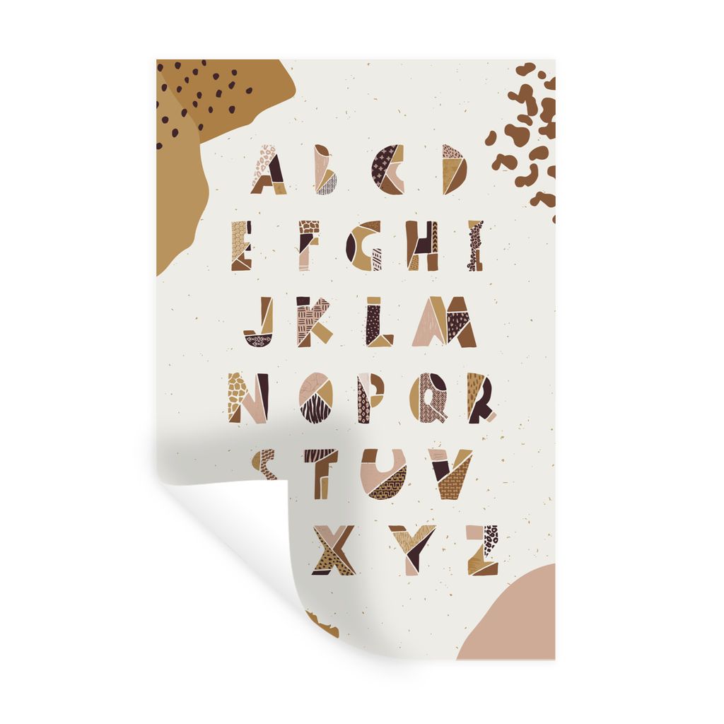 MuchoWow Wandtattoo Wandsticker Wandaufkleber Zitate - Alphabet - Sprichwörter - Kinder - Baby 40x60 cm Selbstklebend und Repositionierbar - Wie...