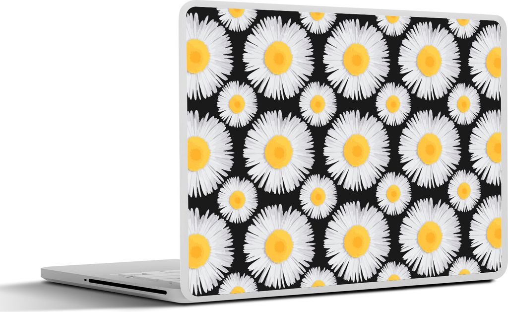 MuchoWow Laptop Aufkleber Sticker Cover Muster - Gänseblümchen - Blumen - Mädchen - Kinder - Kinder 40x30 cm - Laptop Dekoration - Selbstklebend