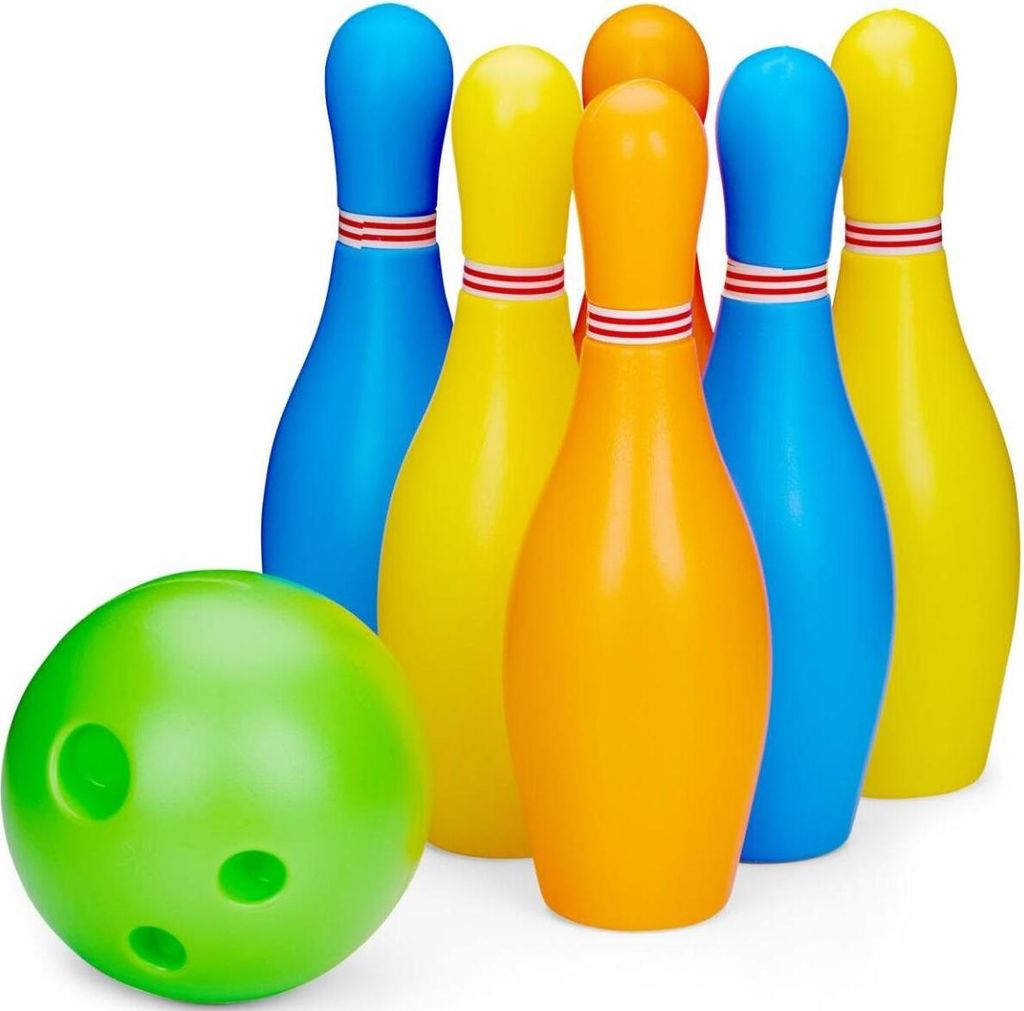Eddy Toys Bowlingset Spielzeug Spielset Kegelspiel 8 Stücke Produktbild 