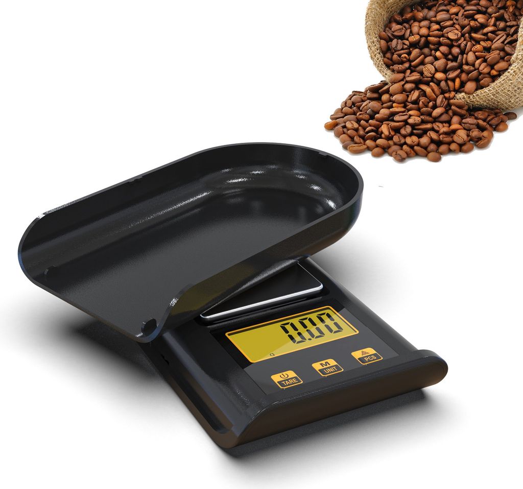Digitale Taschenwaage Schwarz - 500g / 0,01g Präzision, Mit Deckel, Ideal Für Schmuck & Münzen