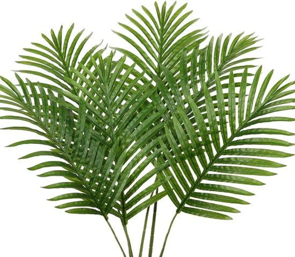 Feuilles de palmier artificielles lot de 6 : déco sans entretien 37cm