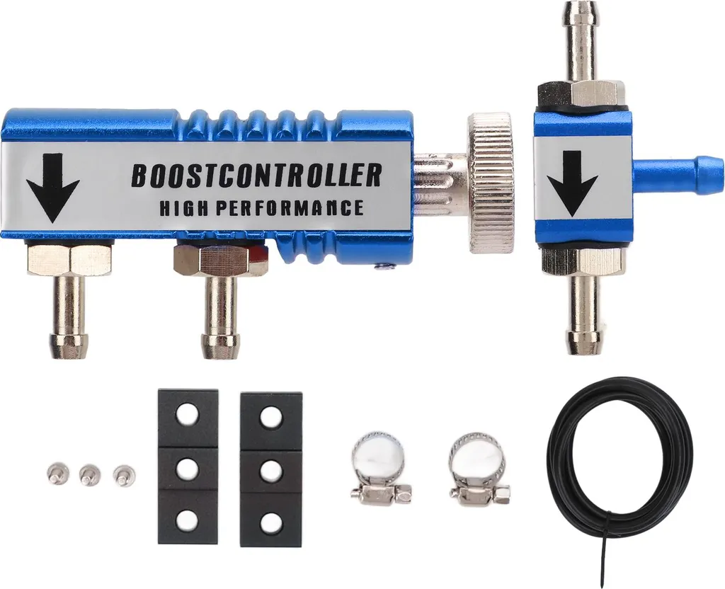 Regolatore Pressione Turbo Manuale 1-30 PSI Lega Alluminio Universale Blu