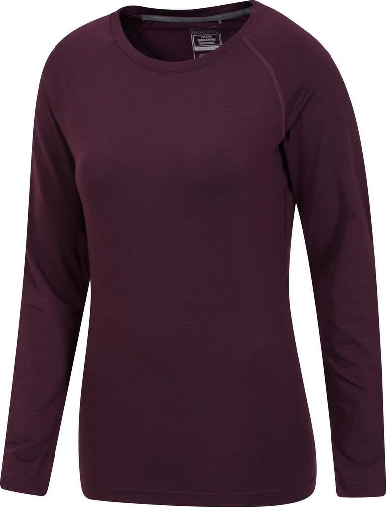 Mountain Warehouse - Oberteil Schnelltrockend für Damen Langärmlig MW457 (40 DE) (Dunkel-Lila)