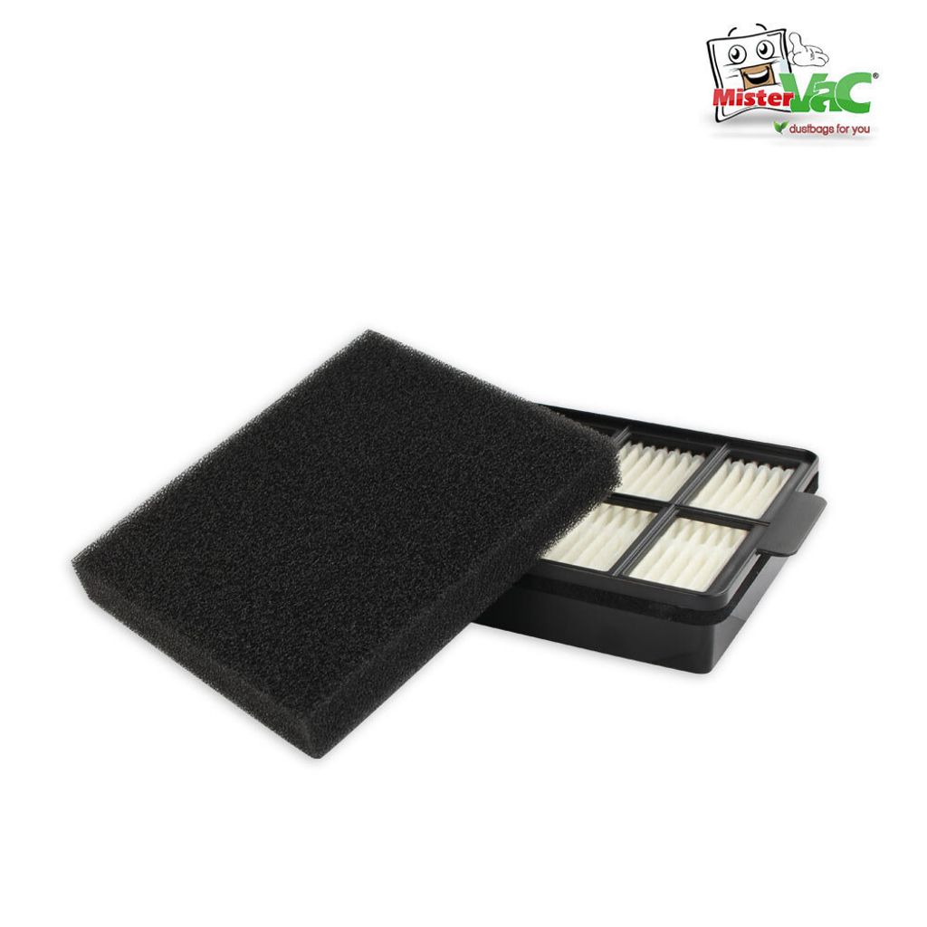 MisterVac Staubsaugerfilter Hepa Filter Ersatzfilter kompatibel mit Fakir Prestige TS 2000