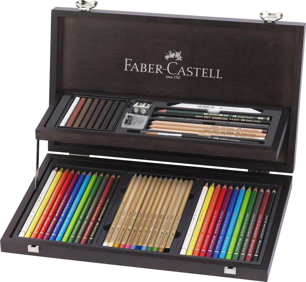 Faber-Castell Art & Graphic Compendium coffret bois de 53 pièces