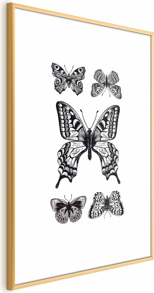 Posterpapier Poster - Five Butterflies 29.7x42 cm Tiere g-B-0118-ao-a