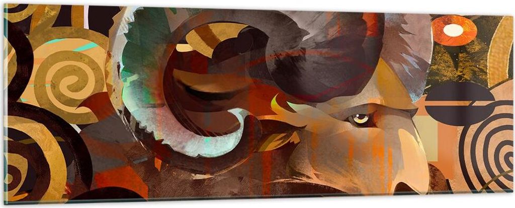 Bilder auf glas - Tier Abstraktion - 90x30cm - Glasbilder - Produktbild 