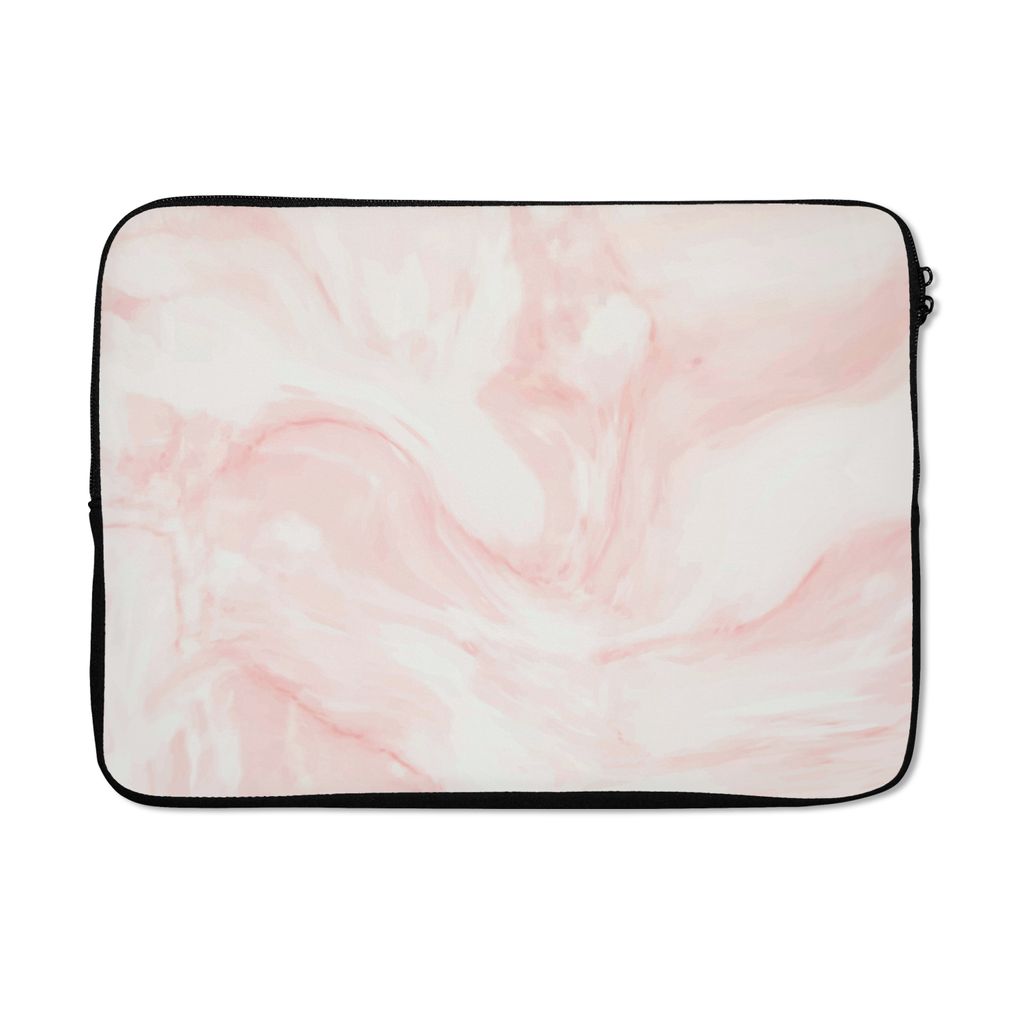 MuchoWow® Laptop Hülle 14 ZollMarmor - Weiß - Rosa - Produktbild 