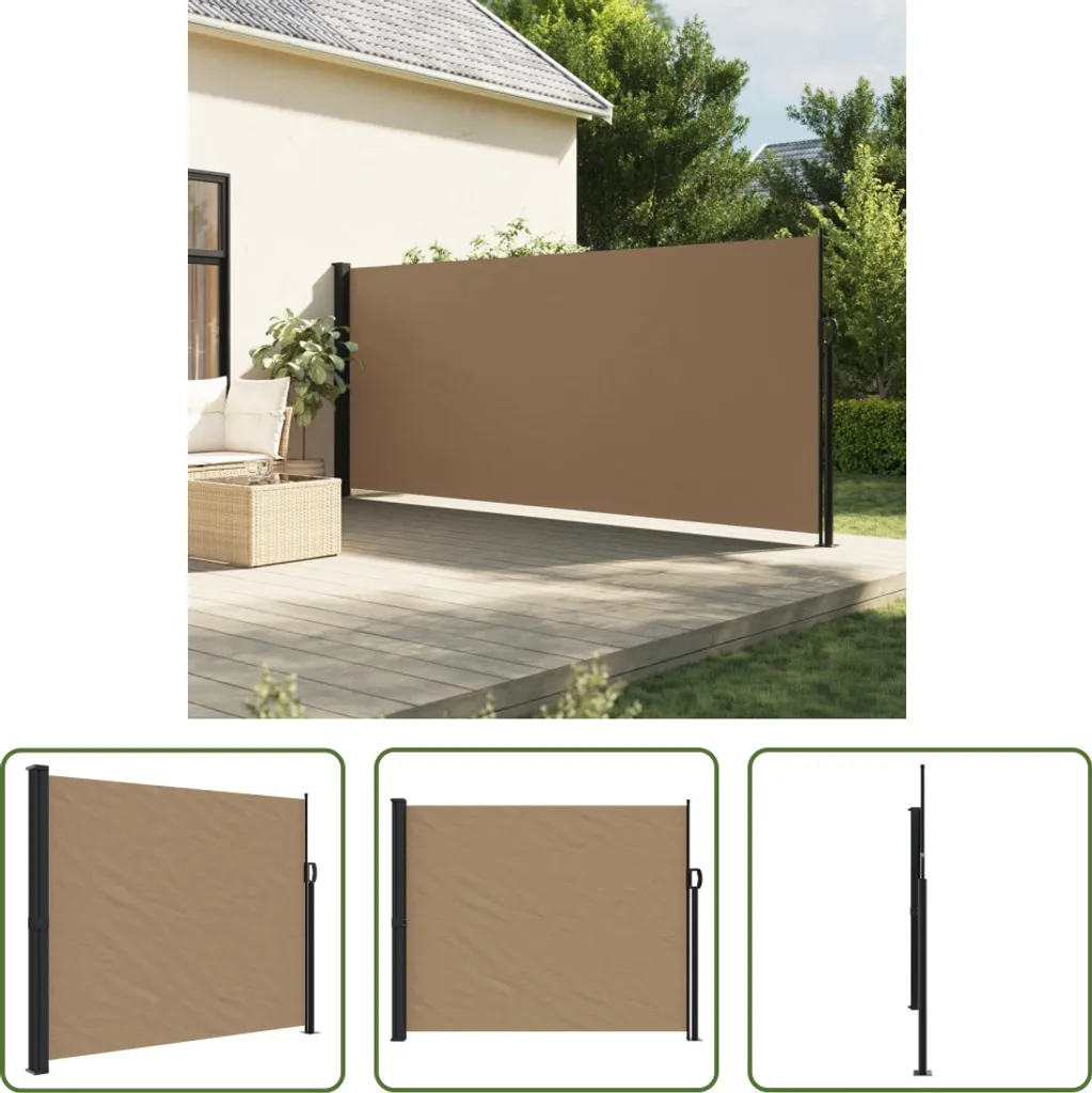 Tenda da Sole Laterale Retrattile 160x300 Taupe | The Living Store