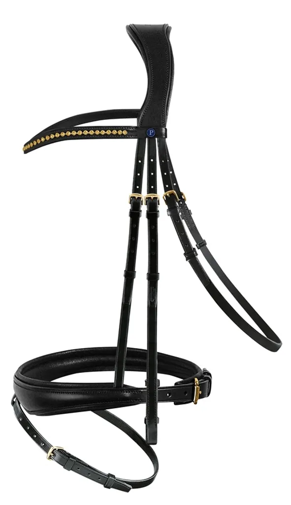 Bridon poney ergonomique Passier PASSIERBLU Spirit anti-pression noir