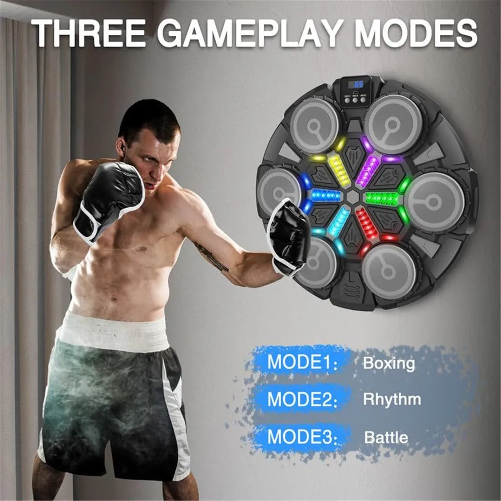 Machine de boxe Bluetooth, 5 modes de vitesse avec haut-parleur noir