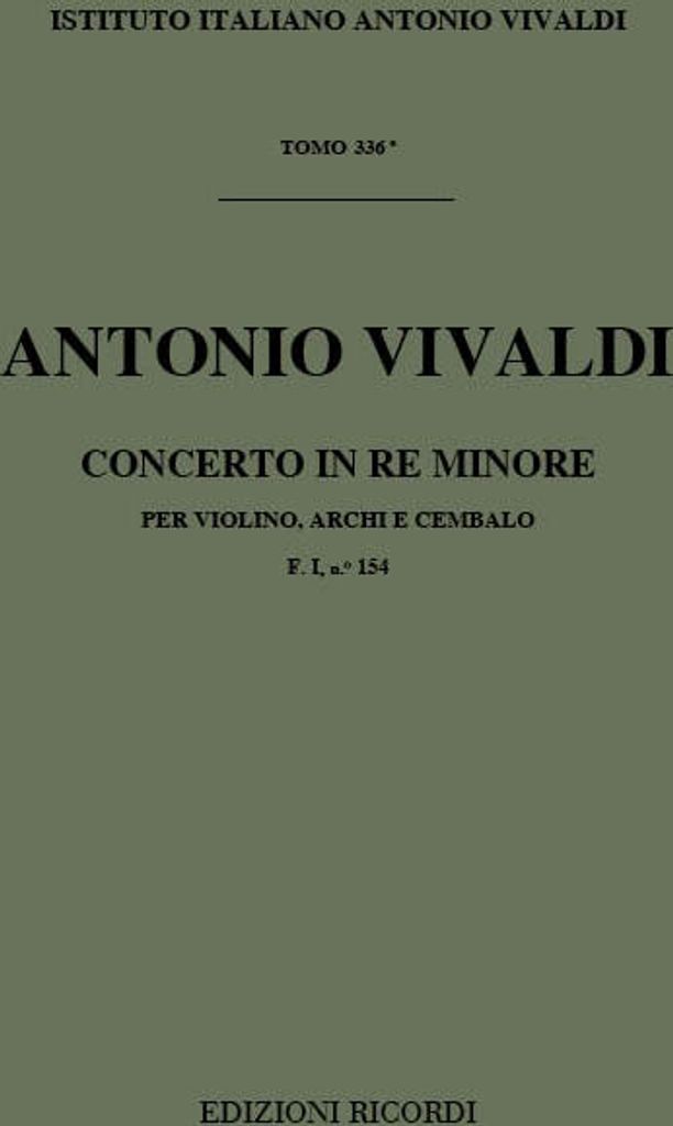 A. Vivaldi Concerti Per Vl., Archi E B.C.: In Re Min. Rv 241 Concerti Per Violino