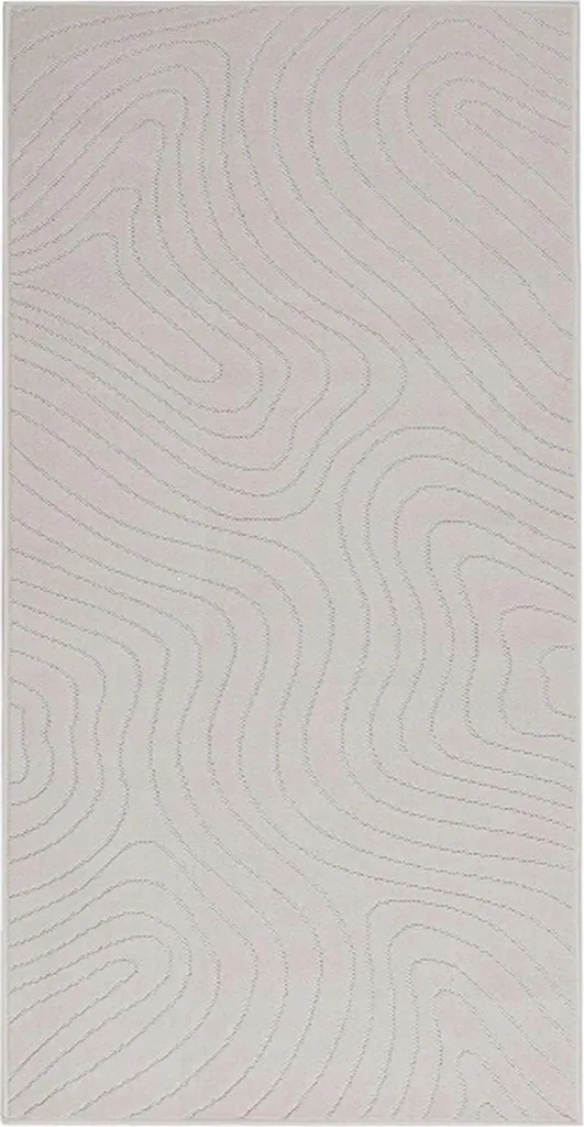 Tapis de salon vidaXL PALMERAS Crème 150x80 cm en Polyester Chic