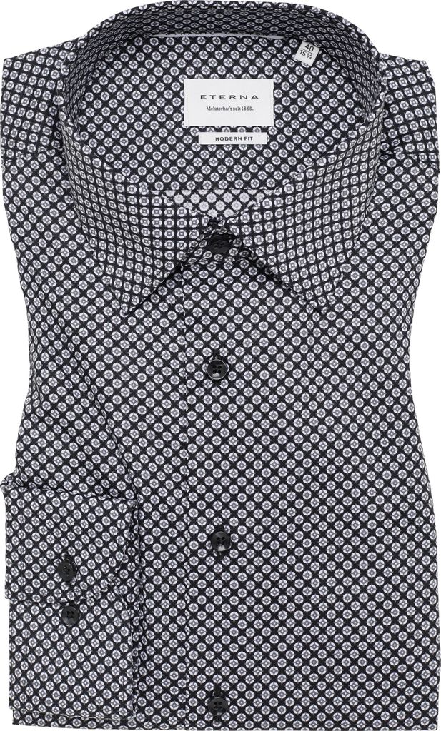 Eterna Modern Fit Businesshemd schwarz