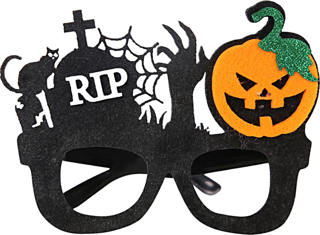 1 Paar Halloween Gläser kreative Form umweltfreundlich plastische dekorative Halloween-Cosplay Eyewear Party Supplies-N
