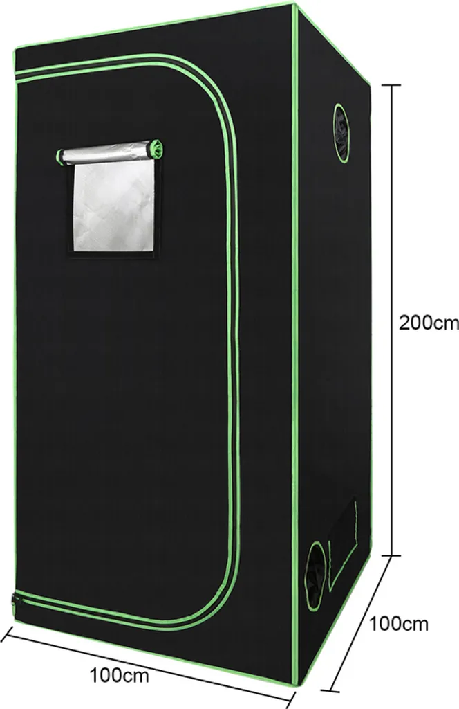 growbox karpal Finestra di osservazione Serra Tenda per piante da interno 100*100*200CM