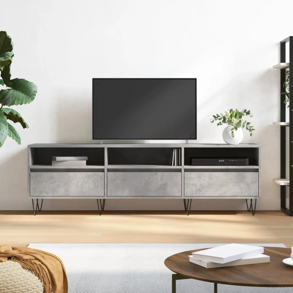 Mobile Porta TV Design Industriale 150cm Grigio Cemento | Maison Exclusive