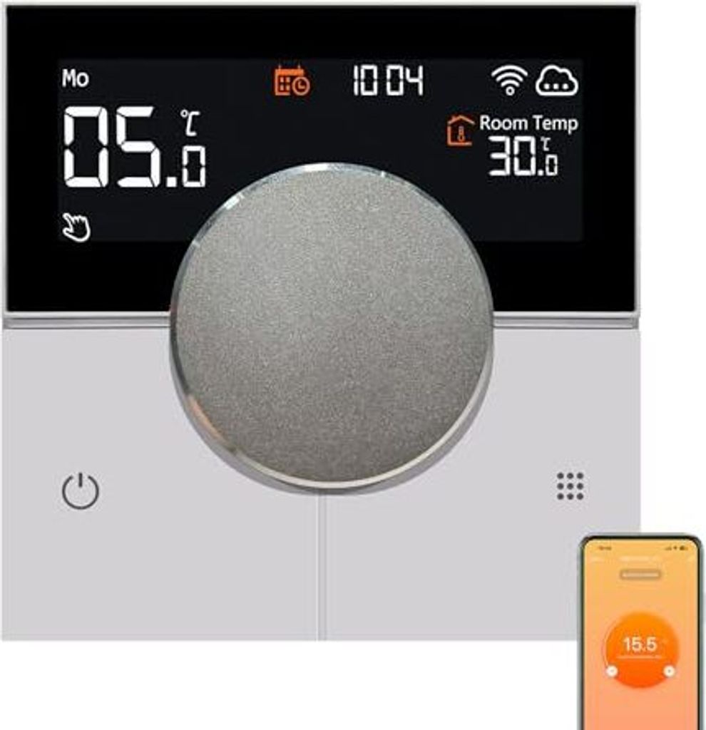 KETOTEK Smart Elektrisches Heizungsthermostat 16A, Digital WLAN Raumthermostat Chronothermostat Für Elektrische Fußbodenheizung kompatibel mit Al...