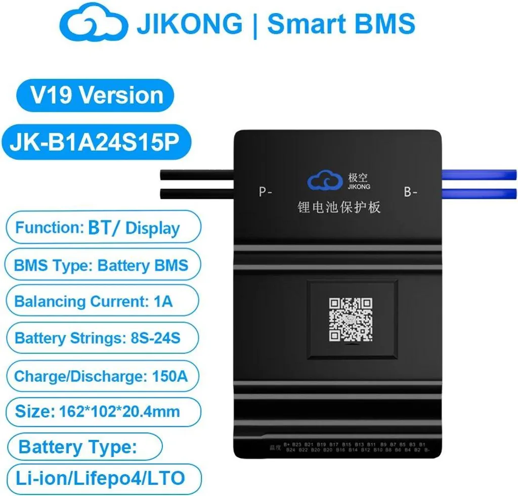 BMS avec Assistance Électrique Élevée et Équilibrage Actif 1A Modèle V9 - 2