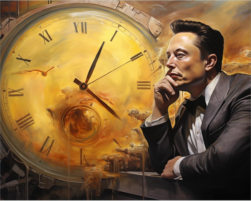 Wallario Poster - Zeitgedanken, Kunstdruck Größe: 40 x 50 cm