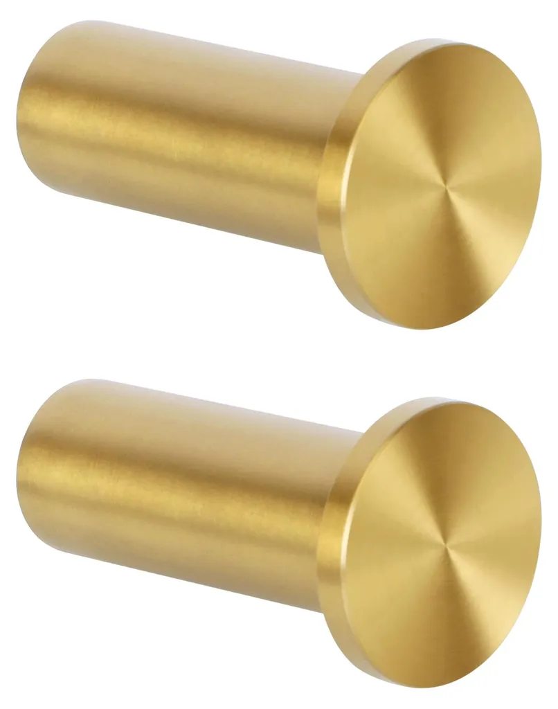Crochets muraux robustes en inox doré lot de 2 pour éviter les chutes