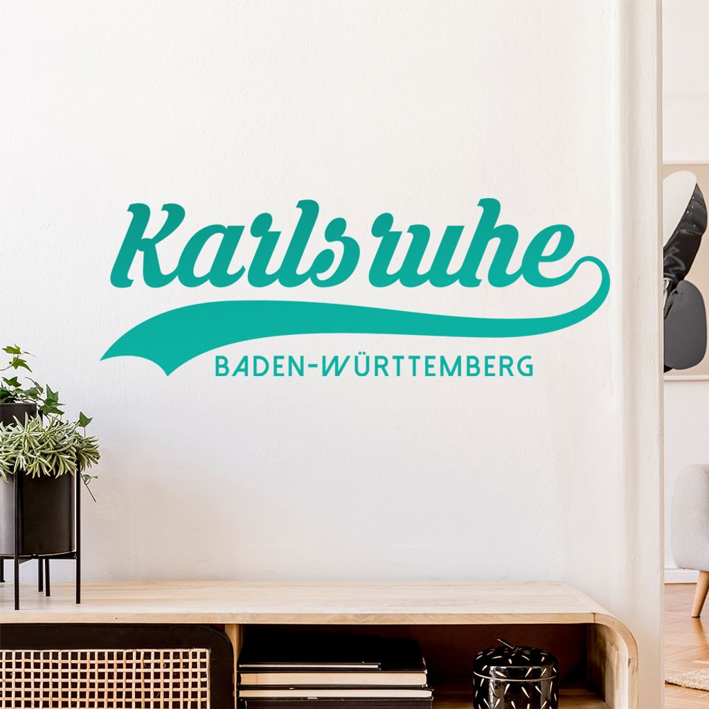 Karlsruhe Baden-Württemberg Wandtattoo Wandaufkleber Wall Sticker - Dekoration, Küche, Wohnzimmer, Schlafzimmer, Badezimmer