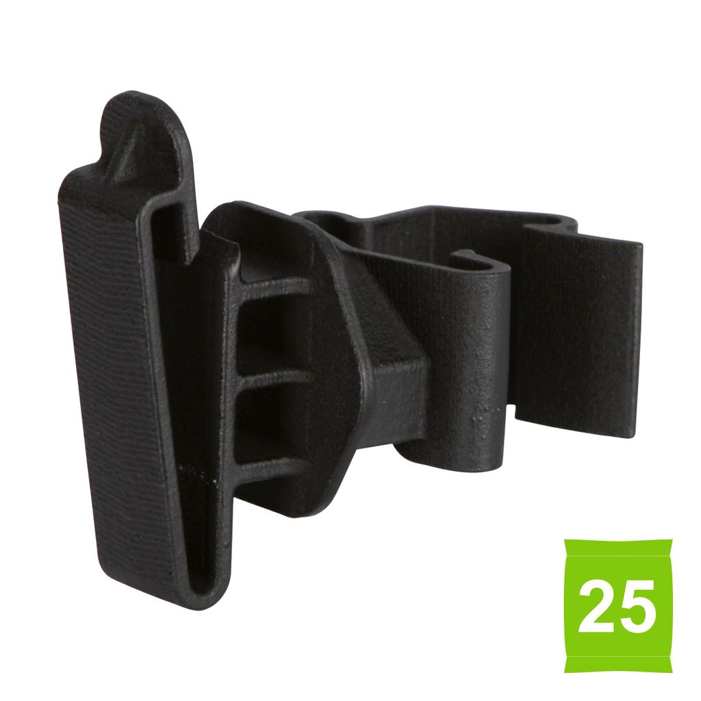 Scraper-All-Disabled AKO Klemmbandisolator T-Post, schwarz (25 Stück)