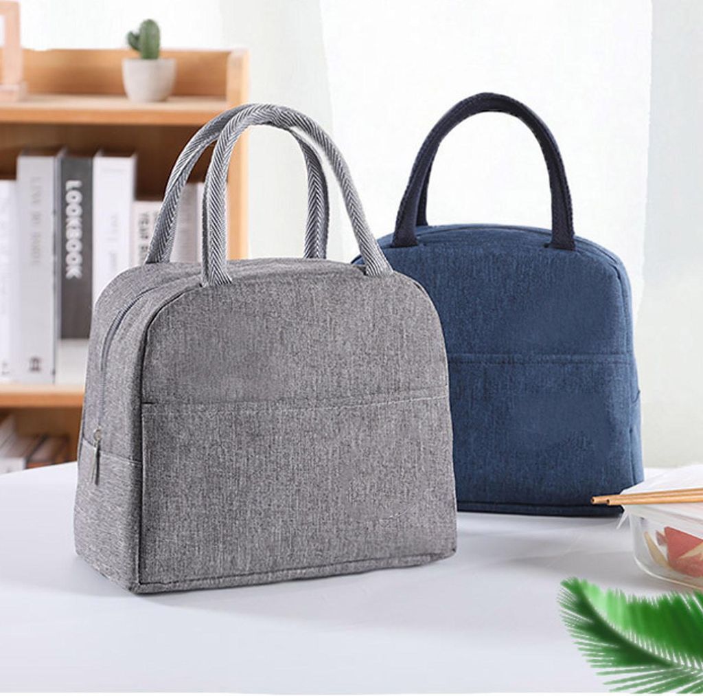 Tote Lunch Bag Wiederverwendbare isolierte Kühltasche Hohe Kapazität Wasserdicht für Männer Frauen Arbeit Picknick Strand Grau