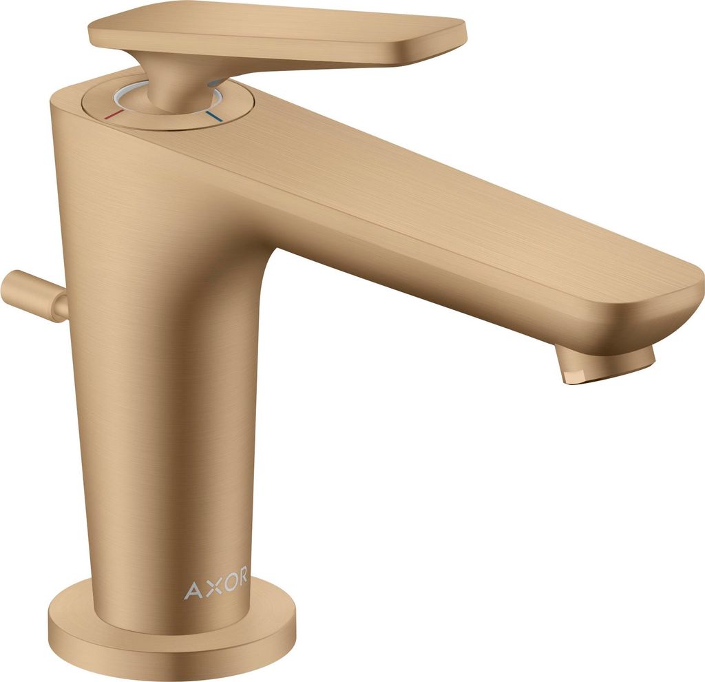 hansgrohe AXOR Citterio C Einhebel-Waschtischmischer 90, mit CoolStart für Handwaschbecken und Zugstangen-Ablaufgarnitur, 49010140