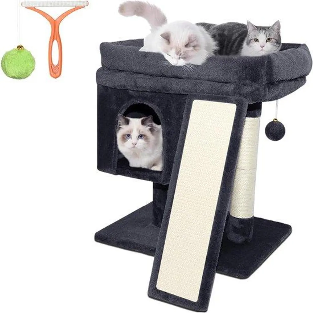Arbre à chat pour grands chats d'appartement avec hamac et plateau