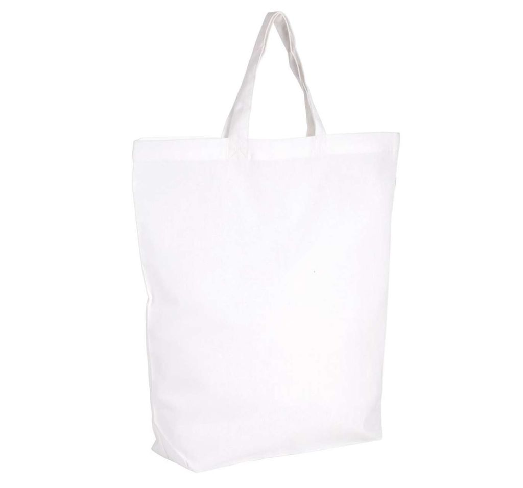 Kimood Shopper Bag Tragetasche Baumwolle Einkaufstasche Bag Tasche, Größe:U, Farbe:Weiß