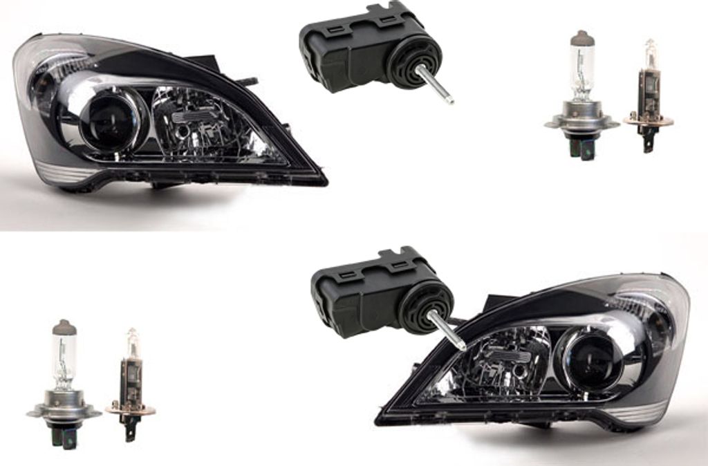 Johns, Scheinwerfer passend für Kia Pro Ceed 09- m. H7 H1 Links Rechts inkl. Stellmotor 921302B000 921303K000 921011H070 921011H170 921011H500 921...